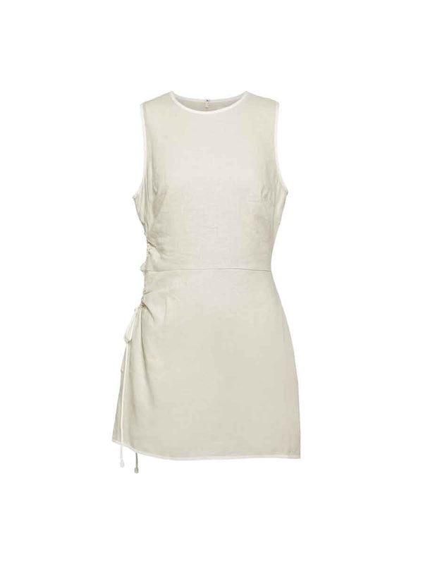 Rent the D'Orsay Mini Dress in ecru linen by Sir The Label