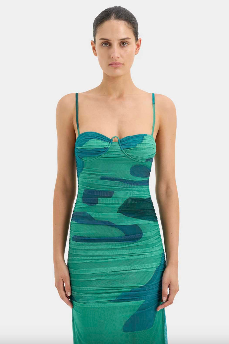 Rent Sir the Label Frankie Ruched Midi Dress | Rites Rental & Resale Rent Sir the Label Frankie Ruched Midi Dress | Rites Rental & Resale