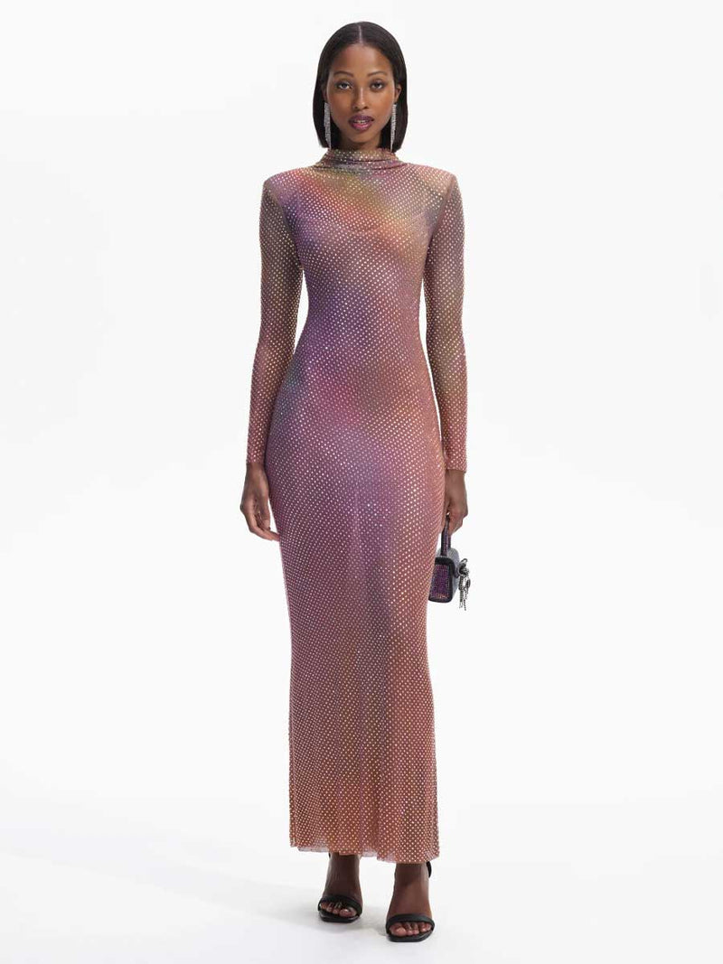 Rent Self Portrait Iridescent Printed Crystal Maxi Dress | Rites London Rent Self Portrait Iridescent Printed Crystal Maxi Dress | Rites London