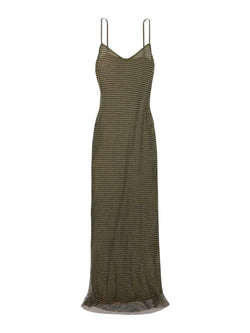 Rent Self Portrait Khaki Rhinestone Maxi Dress | Rites Rental Rent Self Portrait Khaki Rhinestone Maxi Dress | Rites Rental