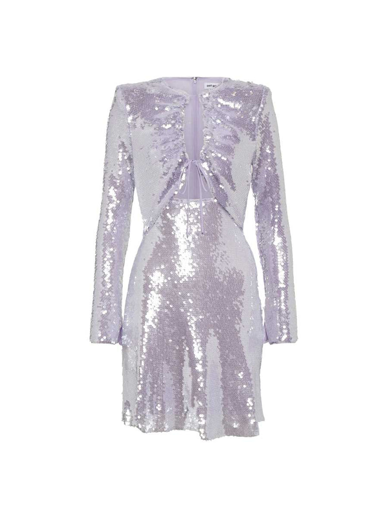 Rent Self Portrait Lilac Sequin Mini Dress | Rites Rental & Resale Rent Self Portrait Lilac Sequin Mini Dress | Rites Rental & Resale