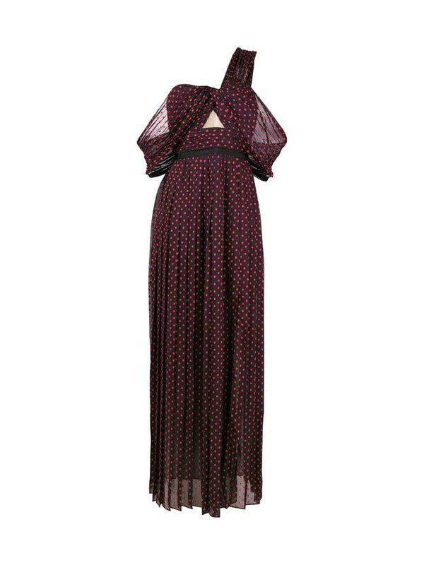 Shop the preloved resale Asymmetric Polka-Dot Maxi Dress by Self Portrait