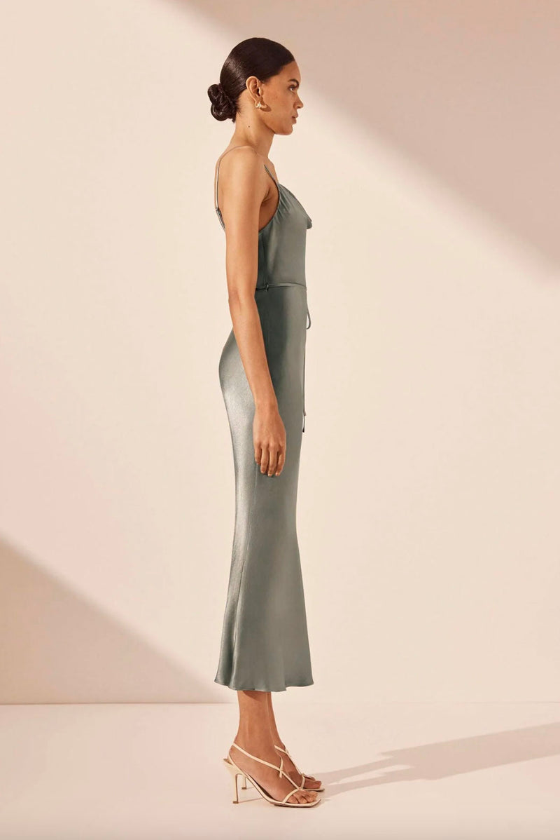 Rent Shona Joy La Lune Bias Cowl Midi Dress Sage | Rites Rental & Resale Rent Shona Joy La Lune Bias Cowl Midi Dress Sage | Rites Rental & Resale