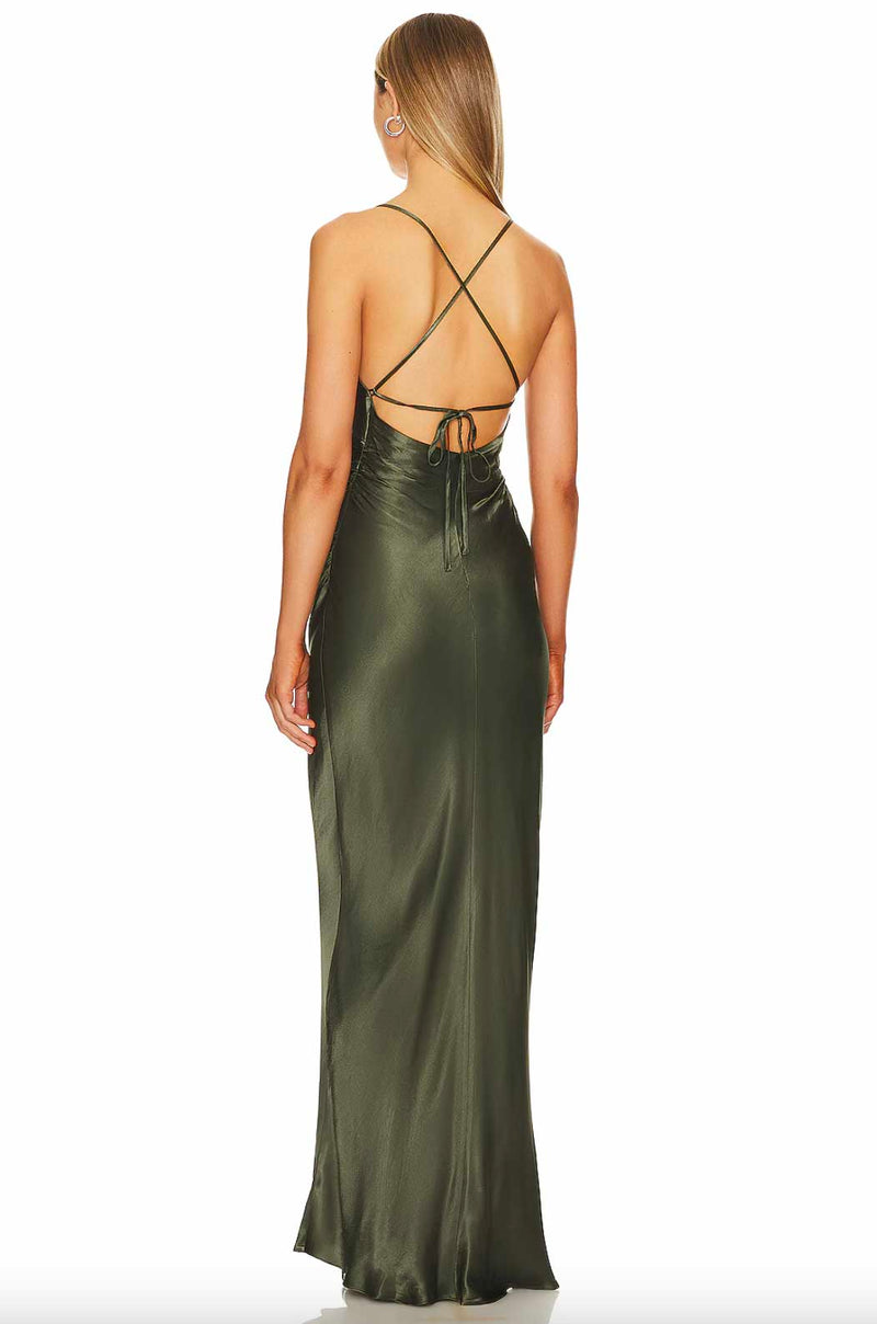 Rent Shona Joy La Lune Lace Back Maxi Dress Forest | Rites Rental Rent Shona Joy La Lune Lace Back Maxi Dress Forest | Rites Rental