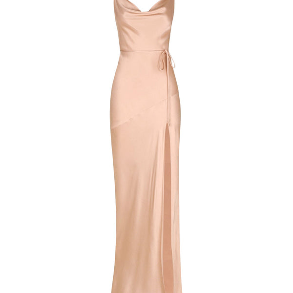 la lune bias cowl midi dress desert rose Rent Shona Joy La Lune Bias Cowl Maxi Dress