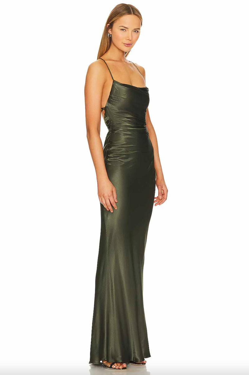 Berthal Rites Rent Rent Shona Joy La Lune Lace Back Maxi Dress Forest | Rites Rental