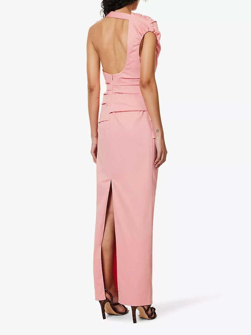 Rent the Pink Giacomo Gathered Dress by SIR the Label at Rites