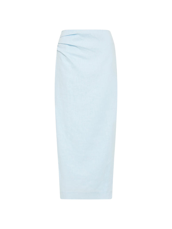 Rent the SIR Iris Asymmetric Skirt in light blue at Rites