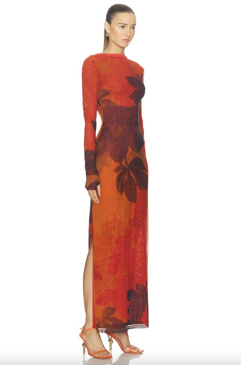 Rent the printed SIR The Label Libertine Cut Out Midi Dress at Rites