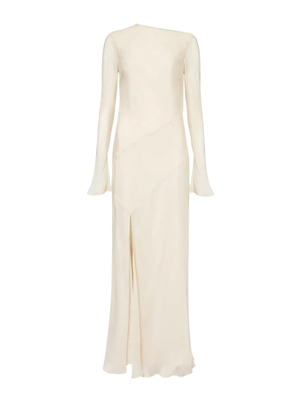 Rent the SIR Strobe Silk Chiffon Maxi Dress in bone at Rites