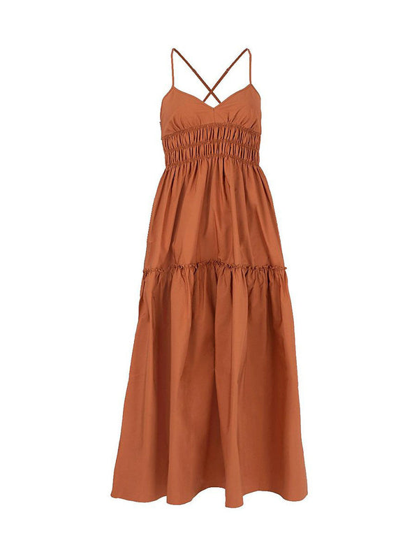 Rent the Three Graces Emma Dress in copper cotton at Rites