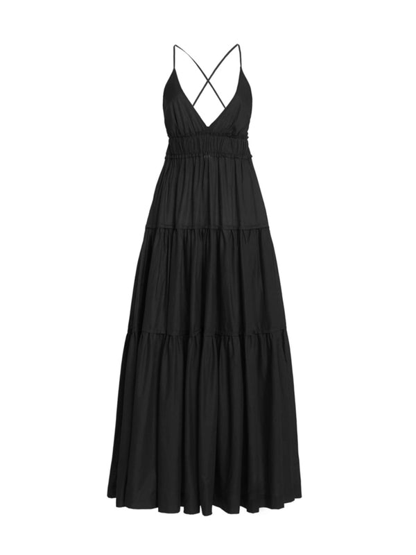 Three Graces Chloe Maxi Dress in black silk