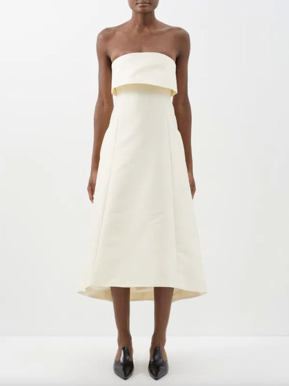 Shop Toteme Strapless Cotton Midi Dress | Rites Rental & Resale