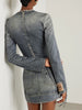 Acne Studios printed denim mini dress, back
