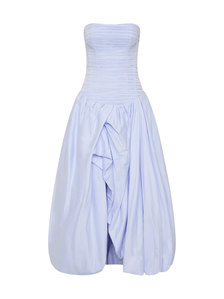 Rent Aje Violette Bubble Hem Maxi Dress Pearl Blue