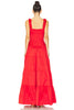 Anna October Aymie maxi dress in red, back