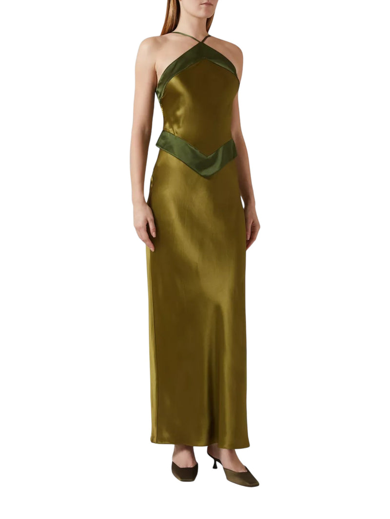 cocktail dress green 1960's Emerald Green Satin Bombshell Vintage Party Dress with Petal Sk main image 1