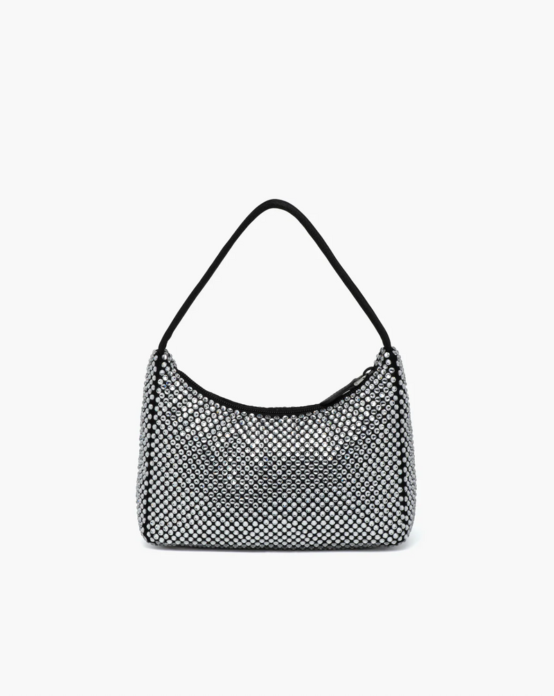 Shop Prada Satin Mini Bag With Crystals