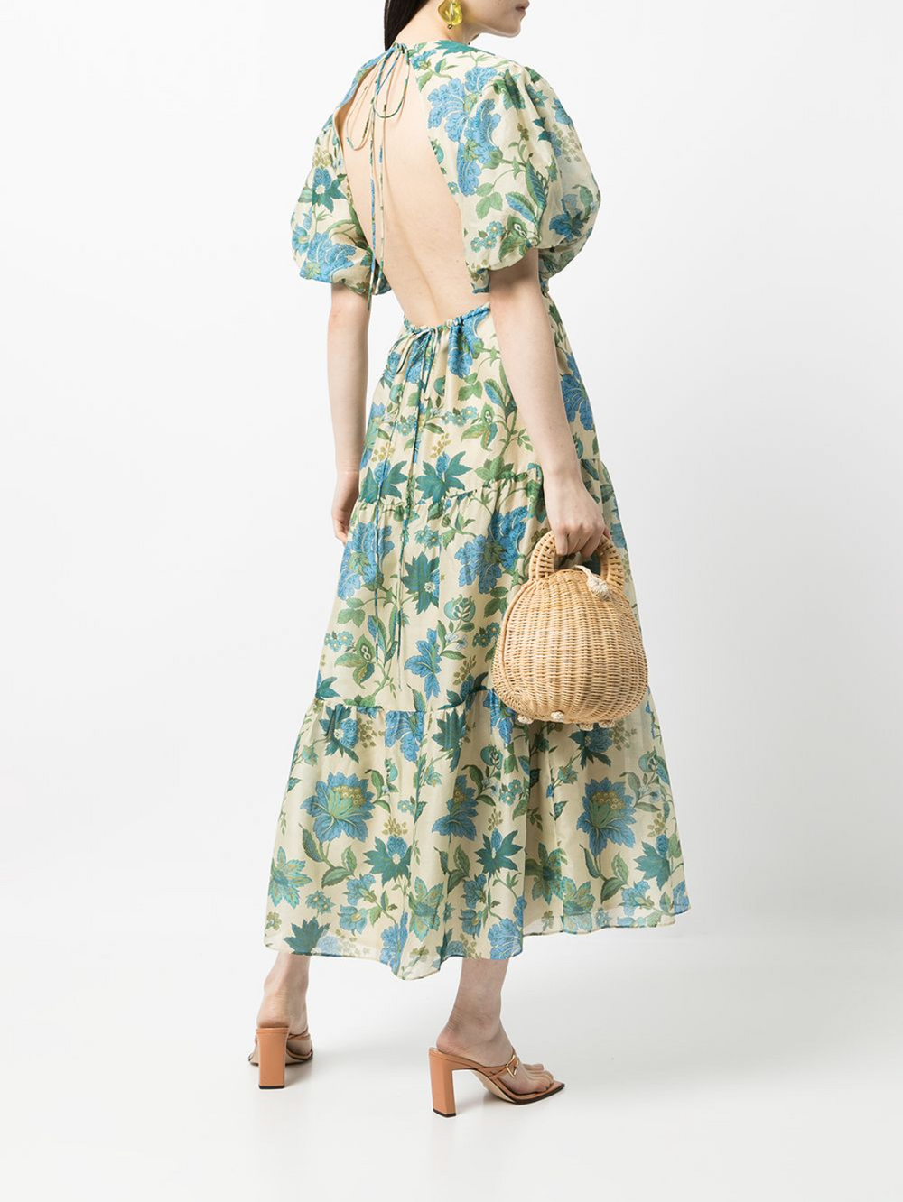 knee length dresses for ladies Shop SIR The Label Celia Floral Open Back Dress