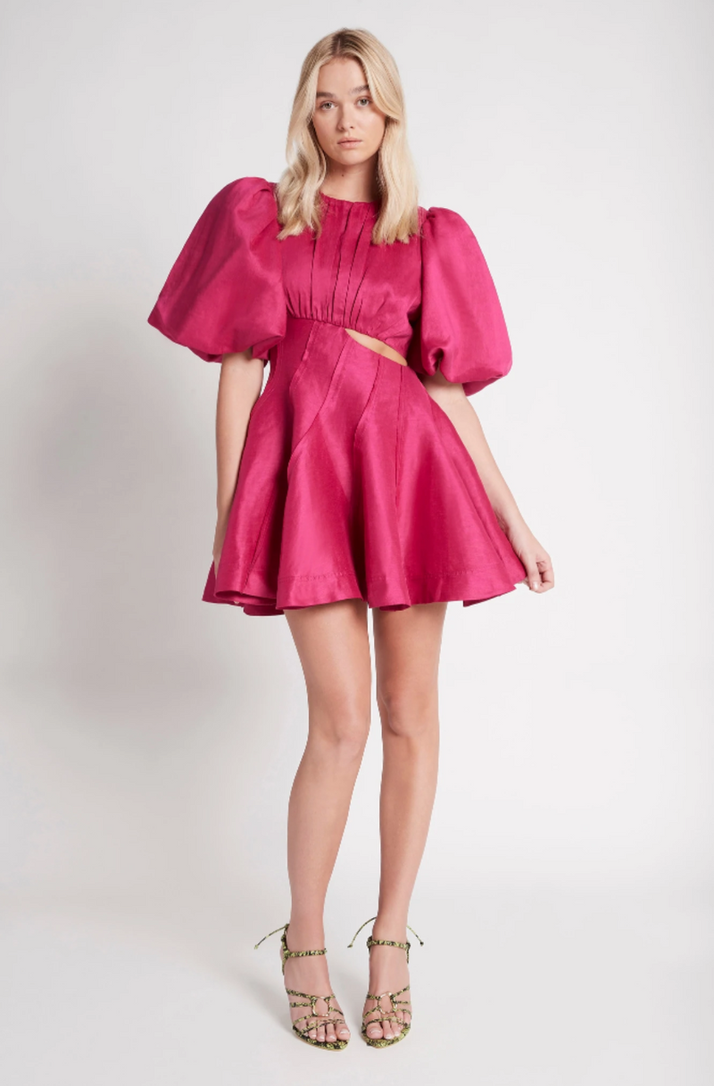 Rent the Admiration Mini Dress in pink by Aje