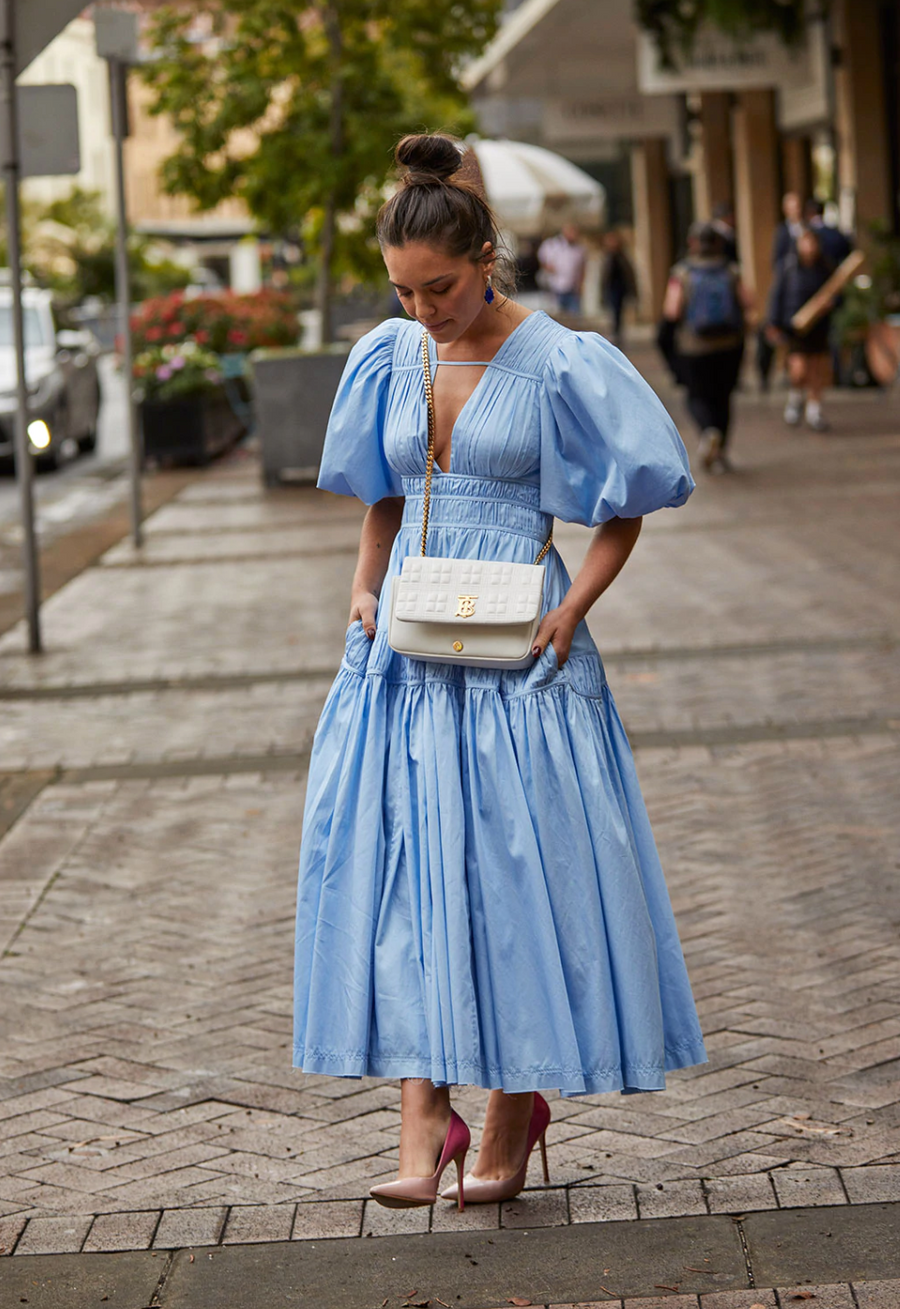 Rent Fallingwater Gathered Midi Dress by Aje | Rites Rental