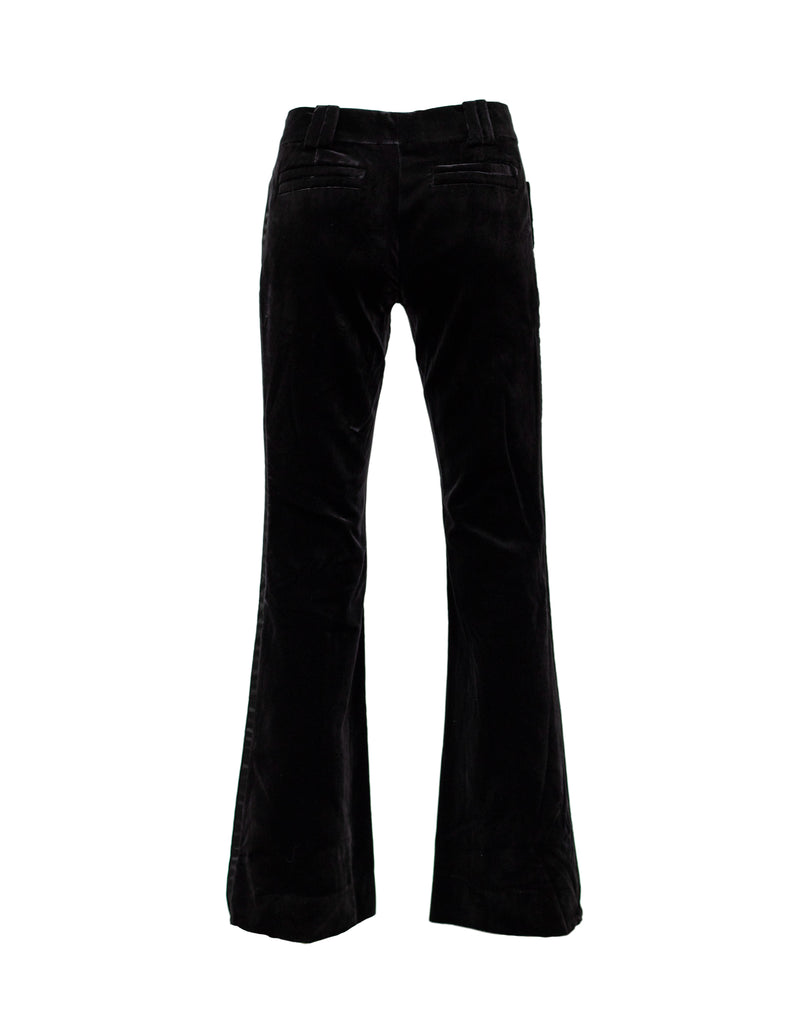 Tom Ford for Gucci Black velvet flared trousers back